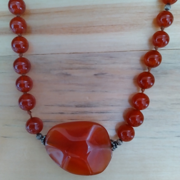 Genuine Carnelian Necklace - One of a kind - Picture 2 of 7
